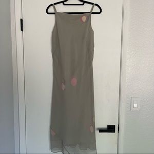 Banana Republic Silk Cowl Neck Midi Dress